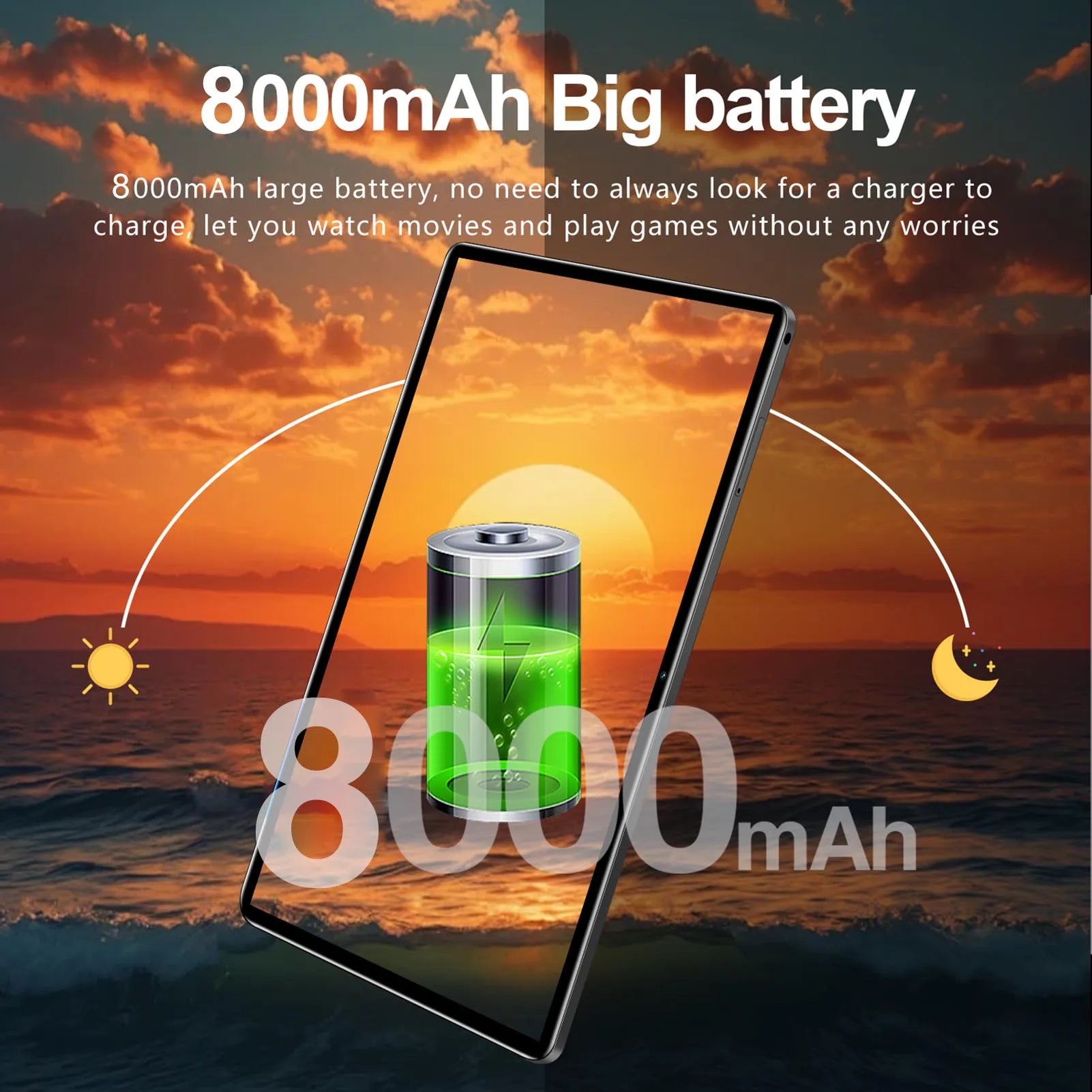 10inch Tablets High-Clear 1960*1200 Dual Camera 8-Core Processor Android 14 Tablets for Home Office Meetings 8GB+256GB