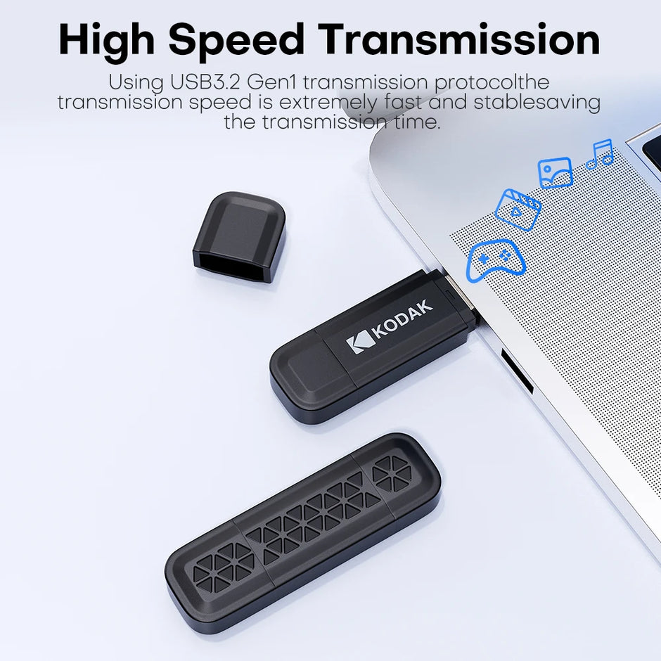 Kodak 2 IN 1 Type C USB Flash Drive OTG  USB 3.2 Pen Drive 128GB 64GB 32GB Pendrive Flash Drive