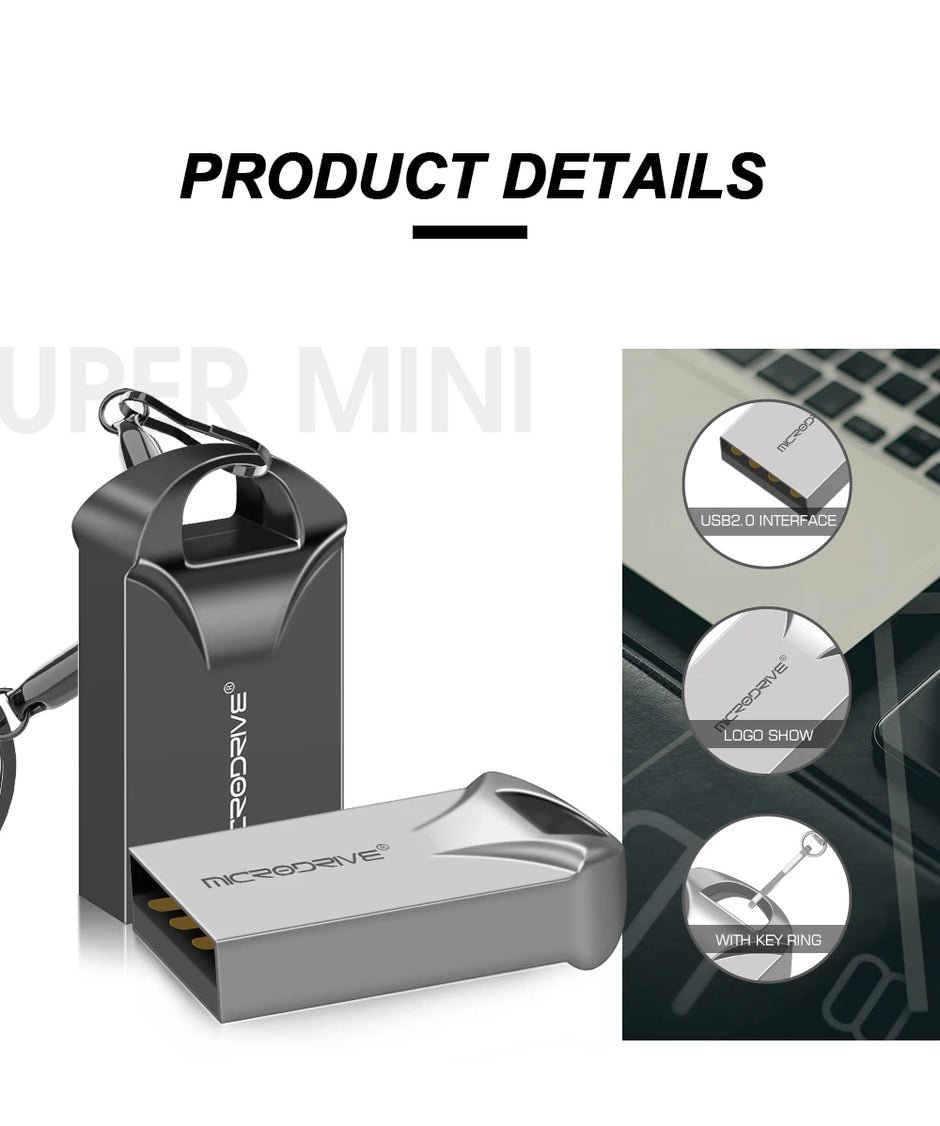 100% Original quality USB Mini Pen Drive 64GB 32GB 16GB 8GB 4GB USB Flash Drive Memory Stick U Disk USB Key Pendrive for PC