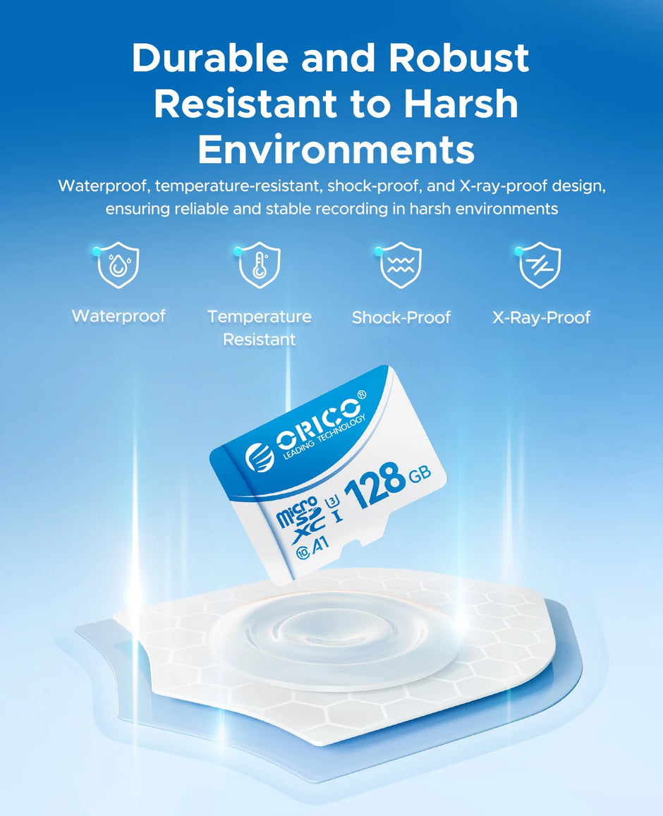 ORICO Original Memory Cards 16GB 32GB 64GB 128GB TF Memory Card A1 U3 Class10 V10 For Camera/Drone/Dash Cam High Speed SD Card