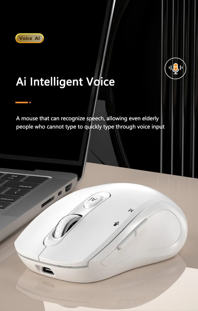 Xiaomi Intelligent Mouse Wireless Bluetooth Dual Mode Mute Rechargeable Mouse Voice Typing Translation Writing Office Universal