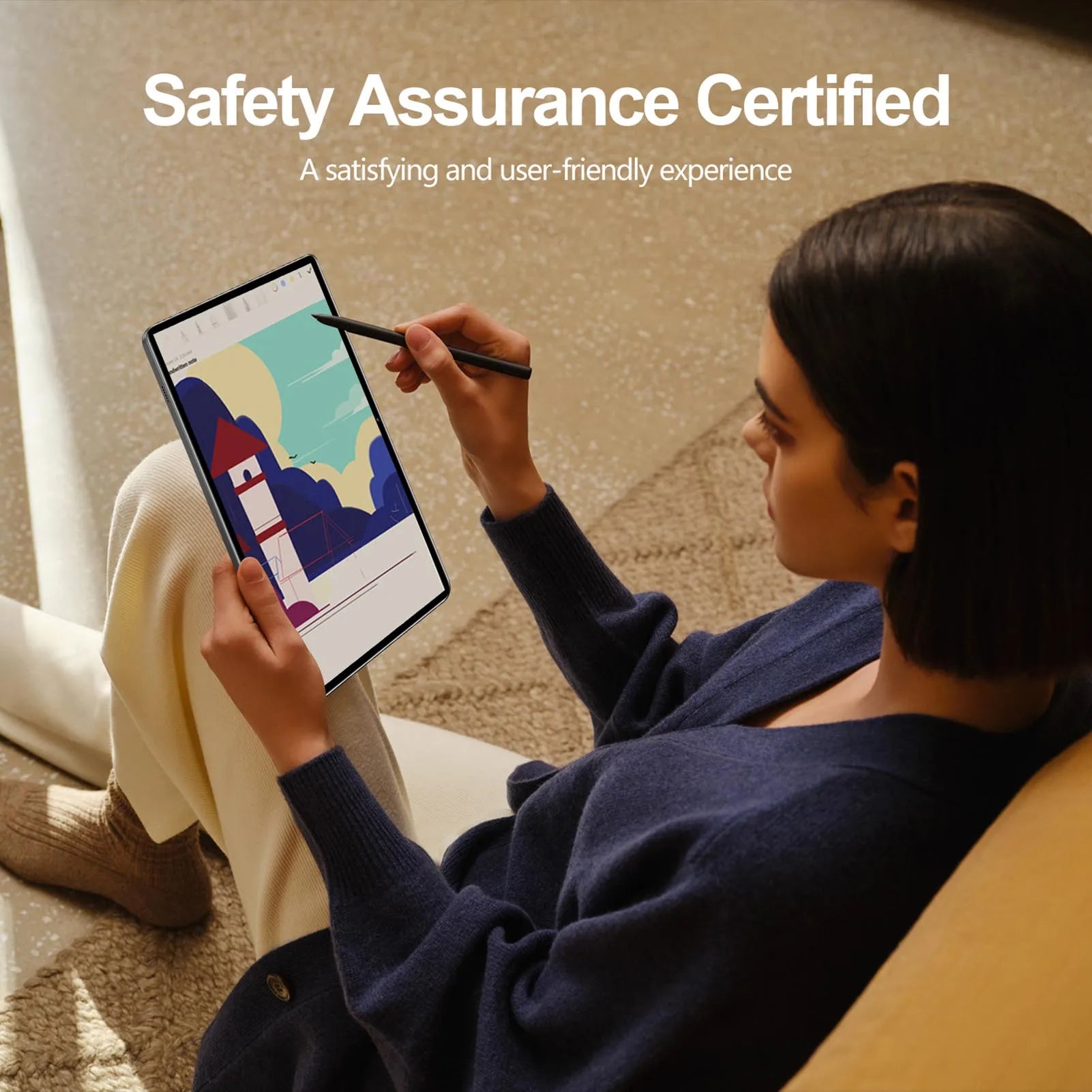 10inch Tablets High-Clear 1960*1200 Dual Camera 8-Core Processor Android 14 Tablets for Home Office Meetings 8GB+256GB