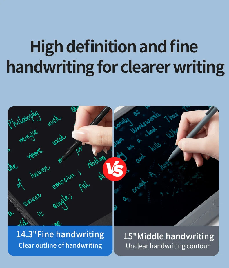 14.3-inch Folding Screen  LCD Superfine Handwriting Writing Board Meeting Magnetic to Eras Drawings Tablet Split screen