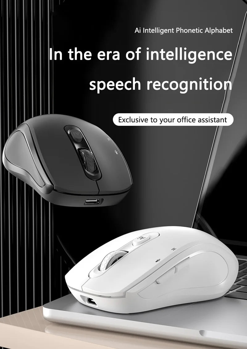 Xiaomi Intelligent Mouse Wireless Bluetooth Dual Mode Mute Rechargeable Mouse Voice Typing Translation Writing Office Universal