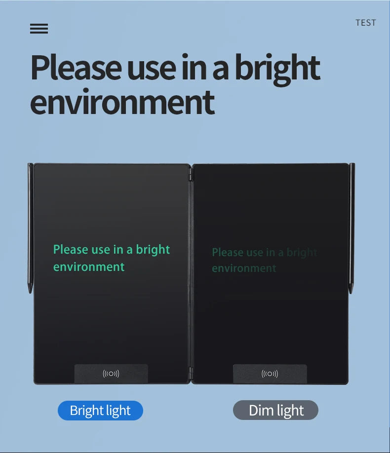 14.3-inch Folding Screen  LCD Superfine Handwriting Writing Board Meeting Magnetic to Eras Drawings Tablet Split screen