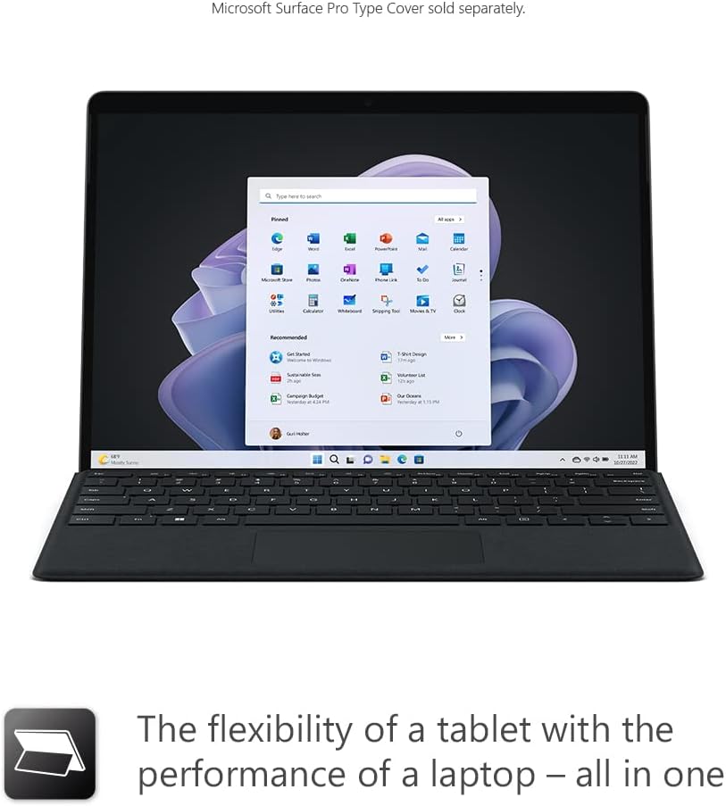 Microsoft Surface Pro 9 13 Inch 2-in-1 Tablet PC Intel Core i5 16GB RAM Windows - view 3