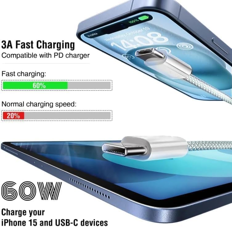 Original USB-C to USB-C Type Cable for iPhone 15 Pro Max - view 6