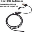 7.0/5.5 MM IP67 Waterproof Endoscope Camera 6 LEDs Adjustable USB Android Flexib - view 6