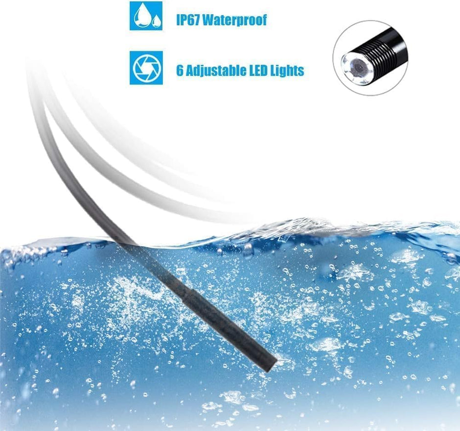 7.0/5.5 MM IP67 Waterproof Endoscope Camera 6 LEDs Adjustable USB Android Flexib - view 8