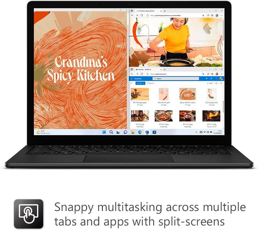 Microsoft Surface Laptop 5 Super-Thin 13.5 Inch Touchscreen Laptop - Black - Int - view 5