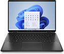 Renewed black 2-in-1 laptop open, showing full keyboard and touch screen