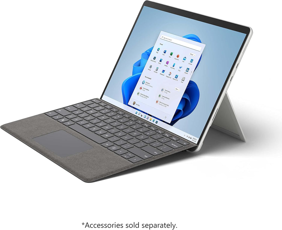Microsoft Surface Pro 8 ports and adjustable kickstand