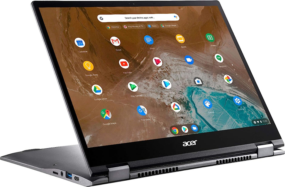 2023 acer Chromebook Spin 713 13.5" Touchscreen FHD+ 2-in-1 Laptop VertiView 3:2 Touch - Intel Core i3-10210U 4GB Memory 64GB EMMC + 64GB Memory card  Keyboard Eng Arabic Steel Gray