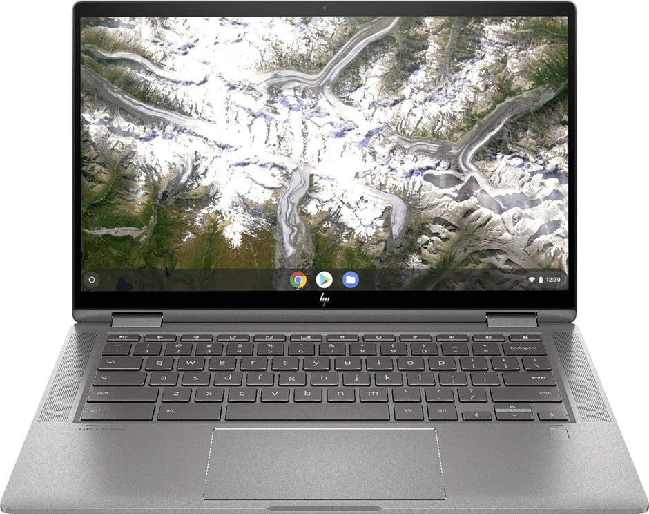 Latest HP x360 2-in-1 14-inch FHD Touchscreen Chromebook 10th Gen. Intel i3-10110U, 8GB RAM, 64GB eMMC B&O Audio WiFi 6 Backlit Keyboard Fingerprint Reader Mineral Grey