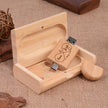 TYPE-C 2 in 1 Wooden USB Flash Drive 128GB Free Custom Logo Memory Stick 64GB 100% Real Capacity Pen Drive 32GB Wedding Gift