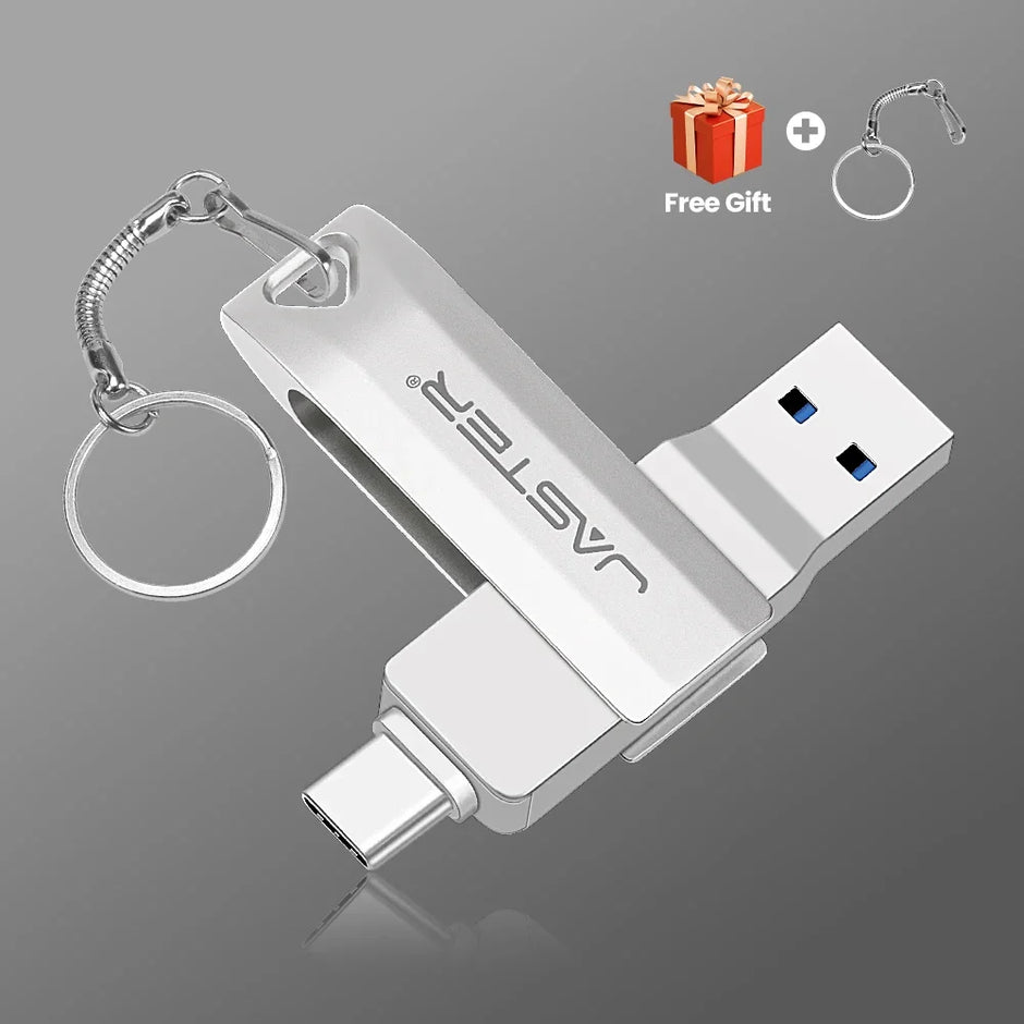 USB-C Flash Pen Drive 256GB TYPE-C USB 3.0 Flash Drive 128GB OTG Metal Memory Stick 64GB USB3.0 Creative Gift Pendrive 32GB 16GB