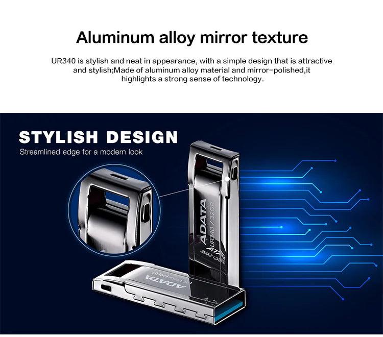 ADATA UR340 USB Flash Drive 32GB 64GB 128GB USB 3.2 Gen1 High Speed pendrive Original usb stick for PC Computer Laptop  Desktop