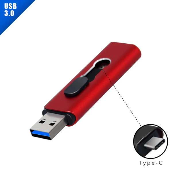 UBS 3.0 OTG USB Flash Drive 64GB Pen Drive 3 in 1 Type C & Micro USB Stick 3.0 Flash Drive 64GB 128GB Pendrive 256GB 32GB