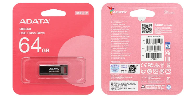 ADATA UR340 USB Flash Drive 32GB 64GB 128GB USB 3.2 Gen1 High Speed pendrive Original usb stick for PC Computer Laptop  Desktop
