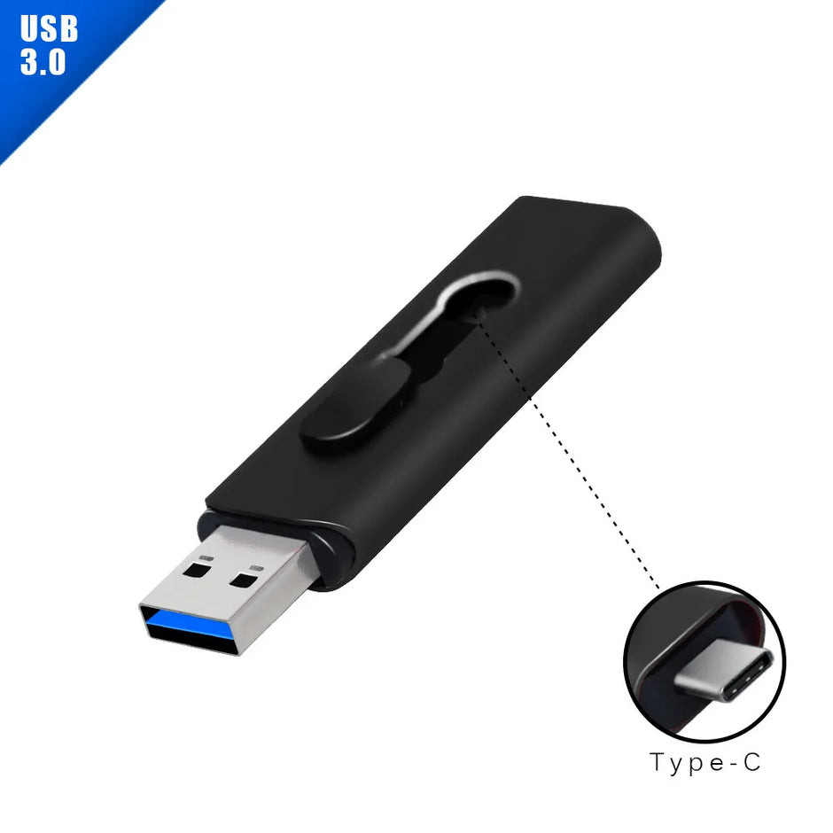 UBS 3.0 OTG USB Flash Drive 64GB Pen Drive 3 in 1 Type C & Micro USB Stick 3.0 Flash Drive 64GB 128GB Pendrive 256GB 32GB