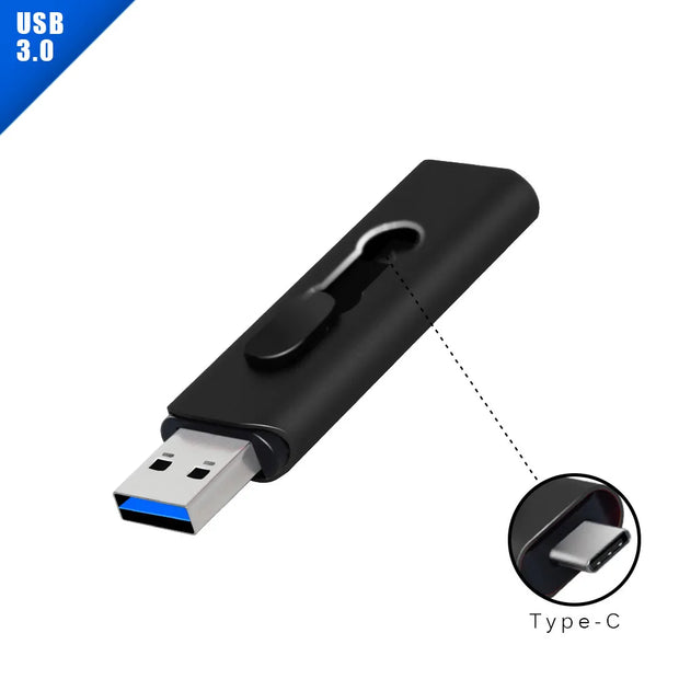 UBS 3.0 OTG USB Flash Drive 64GB Pen Drive 3 in 1 Type C & Micro USB Stick 3.0 Flash Drive 64GB 128GB Pendrive 256GB 32GB
