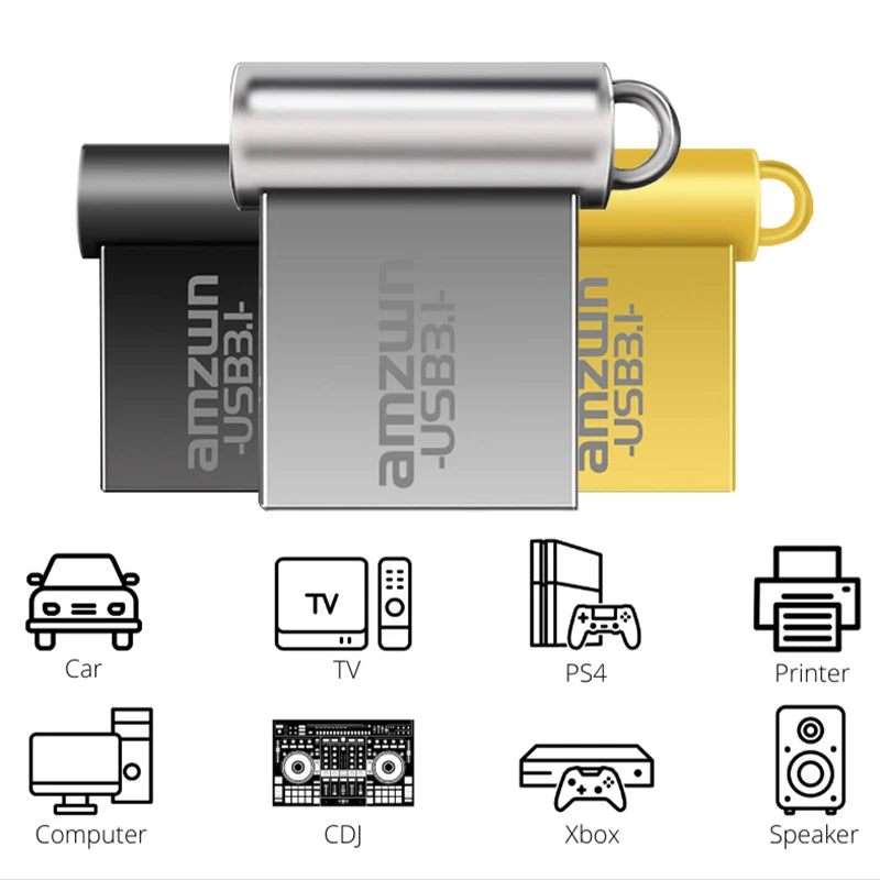 USB Flash Drive 3.1 Flash Pendrive 128GB 64GB 32GB 16GB Cle USB3.1 Metal Stick Pen Drive High Speed Super Mini Portable U Disk