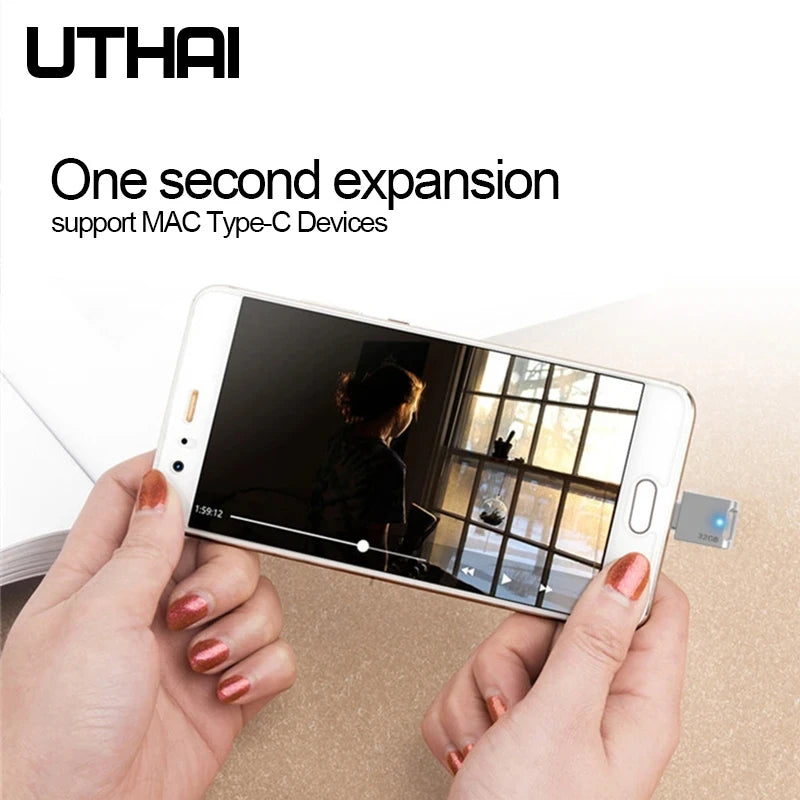 UTHAI C12 Type-C OTG USB3.0 Flash Drive USB-C Pen Drive Smart Phone Memory MINI Usb Stick 64G