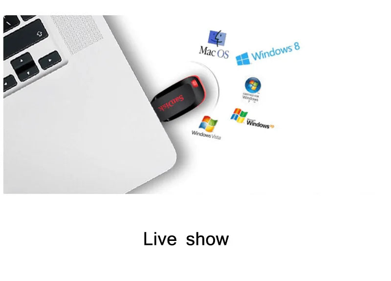 100% Original SanDisk CZ50 USB Flash Drive 16GB 32GB 64GB USB 2.0 Pendrive Memory Stick Mini U Disk Pen Drive for Desktop Laptop