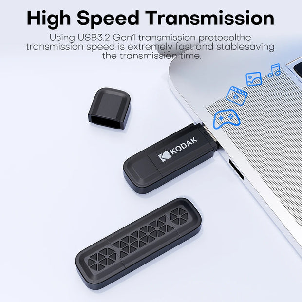 Kodak 2 IN 1 Type C USB Flash Drive OTG  USB 3.2 Pen Drive 128GB 64GB 32GB Pendrive Flash Drive
