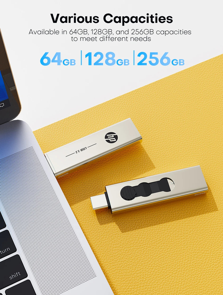 HP Original USB3.2 Type C Two in One Flash Drive 64GB 128GB 256GB for Computer Mobile Phone Dual Use USB Flash Drive