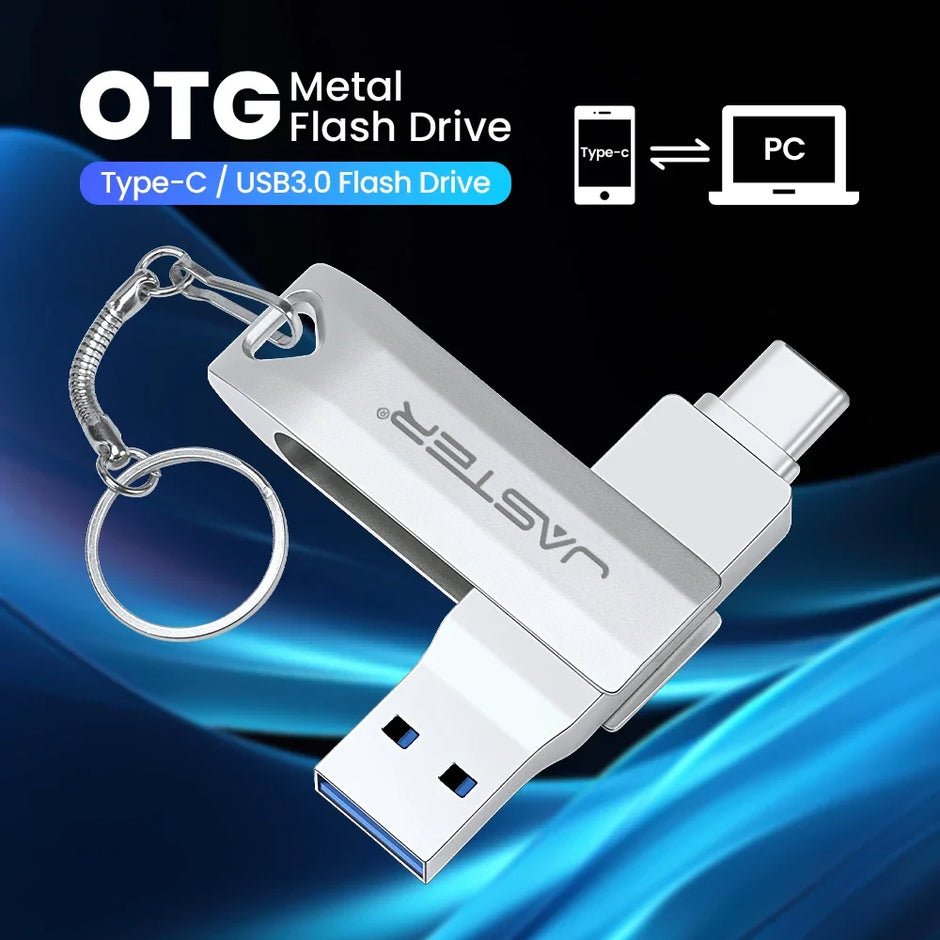 USB-C Flash Pen Drive 256GB TYPE-C USB 3.0 Flash Drive 128GB OTG Metal Memory Stick 64GB USB3.0 Creative Gift Pendrive 32GB 16GB