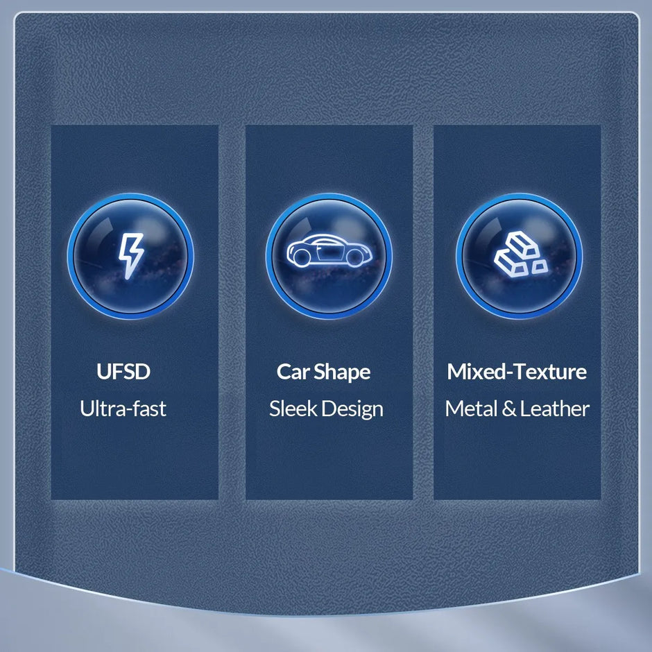 ORICO UFSD 411MB/S Pen Drive Metal Leather USB Flash Drive 512GB 256GB 128GB 64GB USB Stick Pendrives Car Shape Design