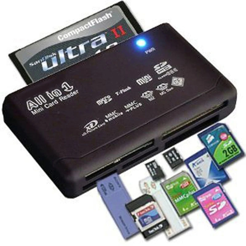 For 21 Kinds Of Memory Card Reader For USB External Mini SDHC M2 MMC XD CF Read And For Write Flash Memory Card Dropshipping