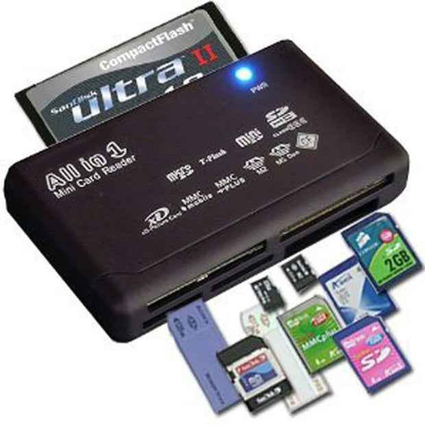For 21 Kinds Of Memory Card Reader For USB External Mini SDHC M2 MMC XD CF Read And For Write Flash Memory Card Dropshipping