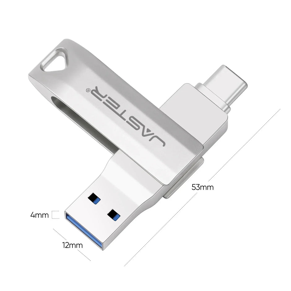 USB-C Flash Pen Drive 256GB TYPE-C USB 3.0 Flash Drive 128GB OTG Metal Memory Stick 64GB USB3.0 Creative Gift Pendrive 32GB 16GB