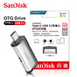 Sandisk SDDDC2 Dual Plug Flash Drive Type-C+Type A 32GB 64GB 128GB 256GB OTG USB Pen Drive USB Stick for Phone Laptop Computer