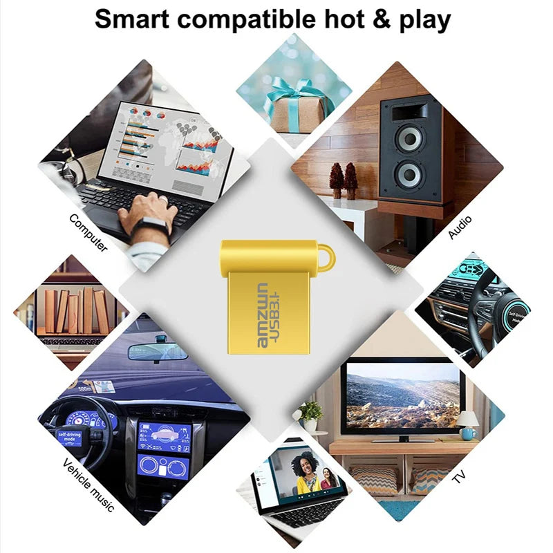 USB Flash Drive 3.1 Flash Pendrive 128GB 64GB 32GB 16GB Cle USB3.1 Metal Stick Pen Drive High Speed Super Mini Portable U Disk