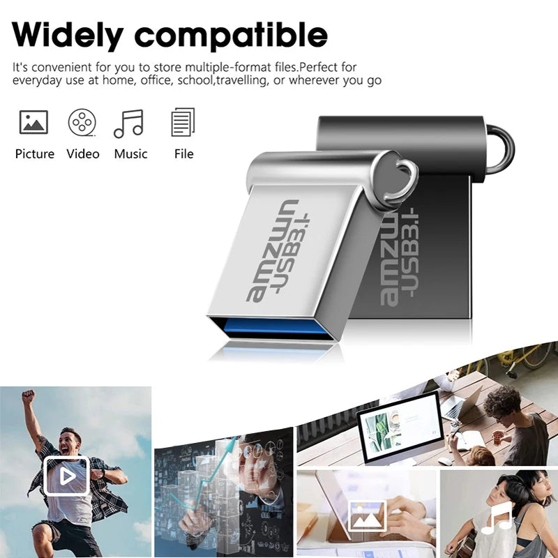 USB Flash Drive 3.1 Flash Pendrive 128GB 64GB 32GB 16GB Cle USB3.1 Metal Stick Pen Drive High Speed Super Mini Portable U Disk