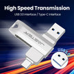 USB-C Flash Pen Drive 256GB TYPE-C USB 3.0 Flash Drive 128GB OTG Metal Memory Stick 64GB USB3.0 Creative Gift Pendrive 32GB 16GB