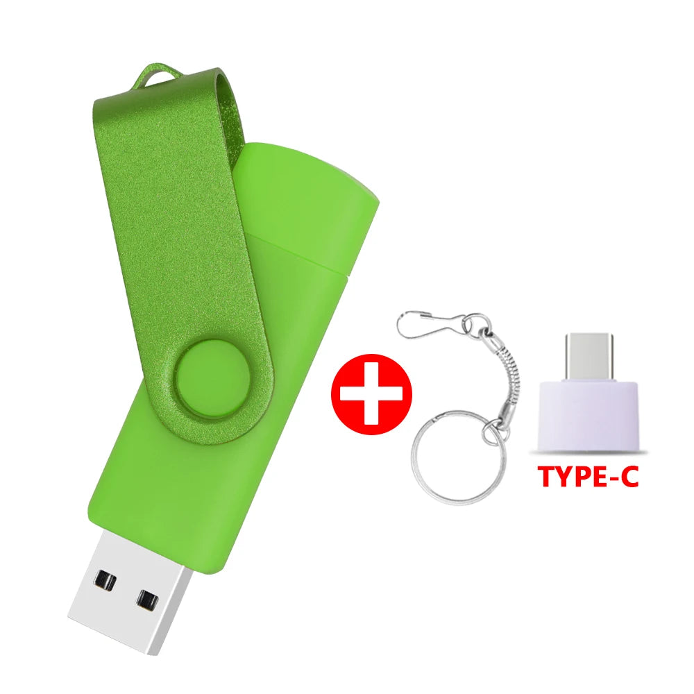 USB Flash Drive OTG Pen Drive 64 GB 32 GB 16 GB 8 GB 4GB External Storage Frosted Double Application Micro USB Stick Custom Logo