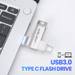 USB-C Flash Pen Drive 256GB TYPE-C USB 3.0 Flash Drive 128GB OTG Metal Memory Stick 64GB USB3.0 Creative Gift Pendrive 32GB 16GB