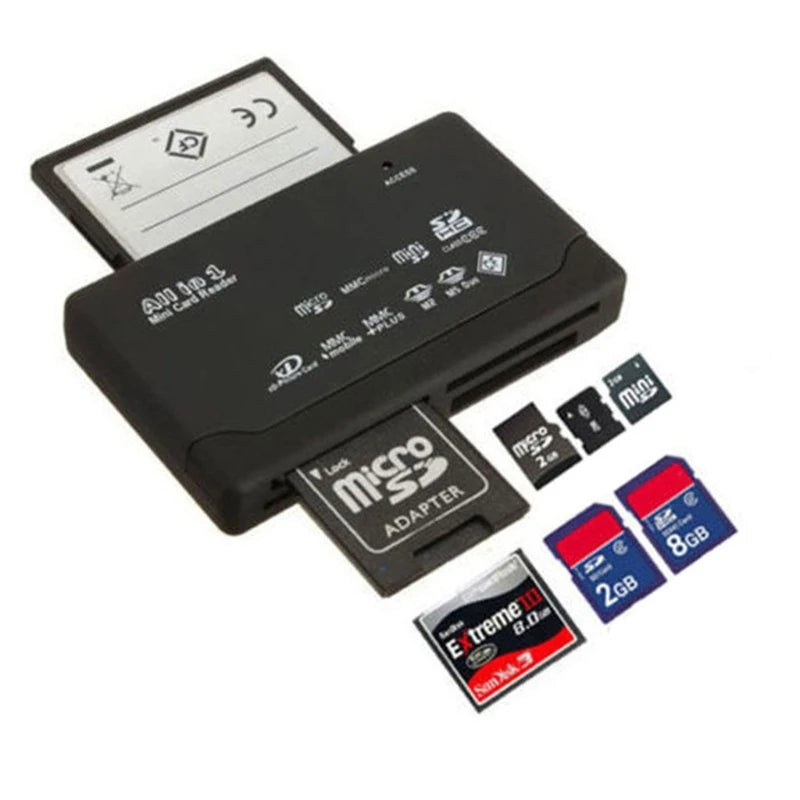 For 21 Kinds Of Memory Card Reader For USB External Mini SDHC M2 MMC XD CF Read And For Write Flash Memory Card Dropshipping