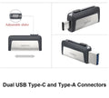 Sandisk SDDDC2 Dual Plug Flash Drive Type-C+Type A 32GB 64GB 128GB 256GB OTG USB Pen Drive USB Stick for Phone Laptop Computer