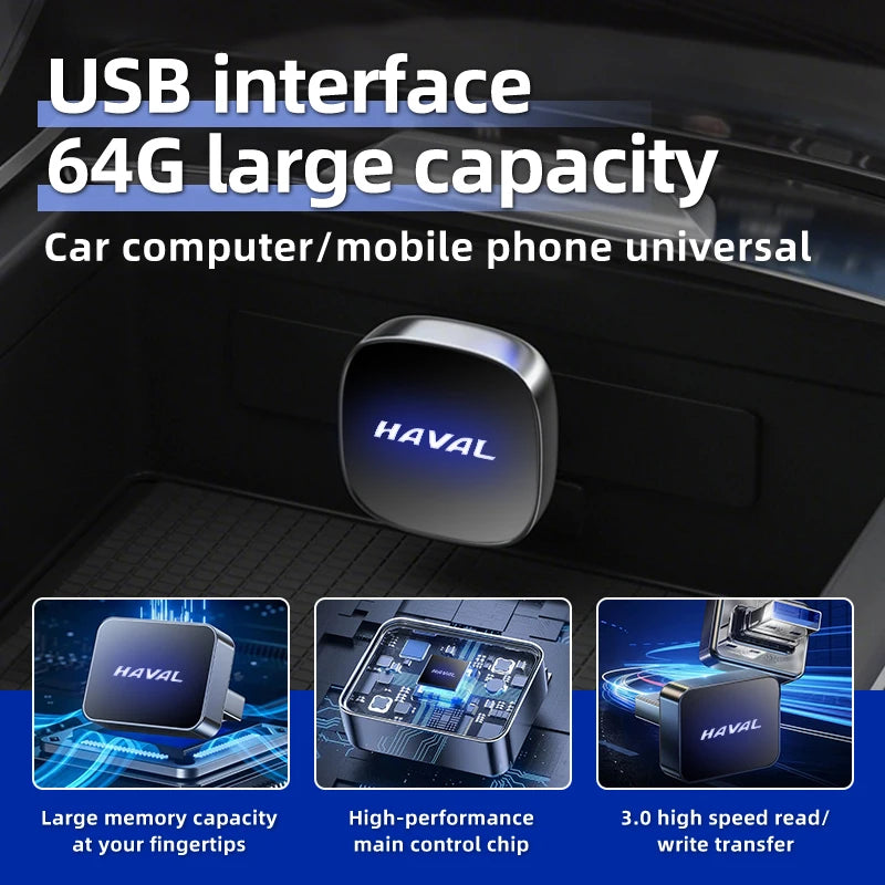Car USB Flash Drive Portable Mini Short U Disk Pendrive Stable Fast For Great Wall Haval F7 H6 H2 H3 H5 H7 H8 H9 M4 F7X F7H H2S