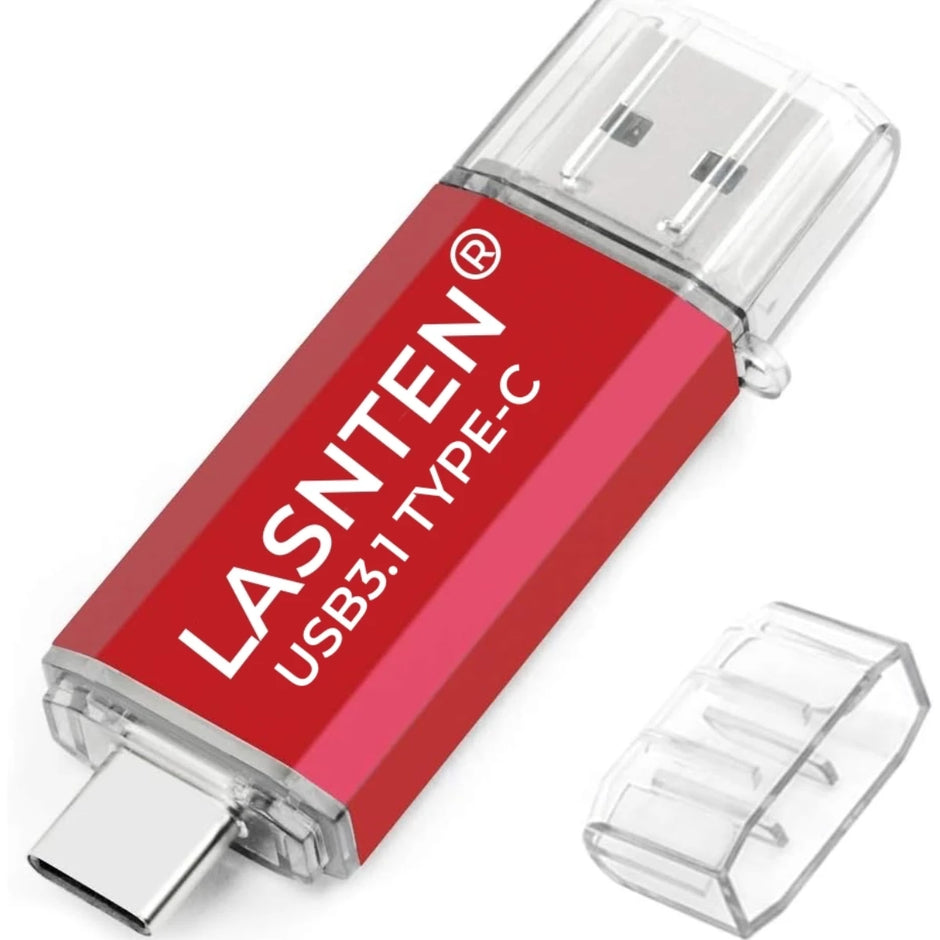 USB C Flash Drive  128GB 2-in-1 OTG USB 3.0 Thumb Drive Type-C 128GB Memory Stick - High-Speed Jump Drive Photo Stick