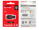 100% Original SanDisk CZ50 USB Flash Drive 16GB 32GB 64GB USB 2.0 Pendrive Memory Stick Mini U Disk Pen Drive for Desktop Laptop