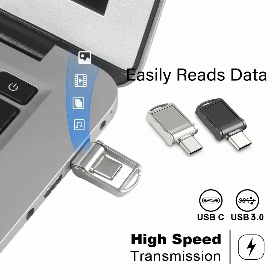 Original High Speed Type C USB Flash Drive 128GB Pendrive 64GB Mini U Disk Metal Memory Stick USB 3.0 Pen Drive