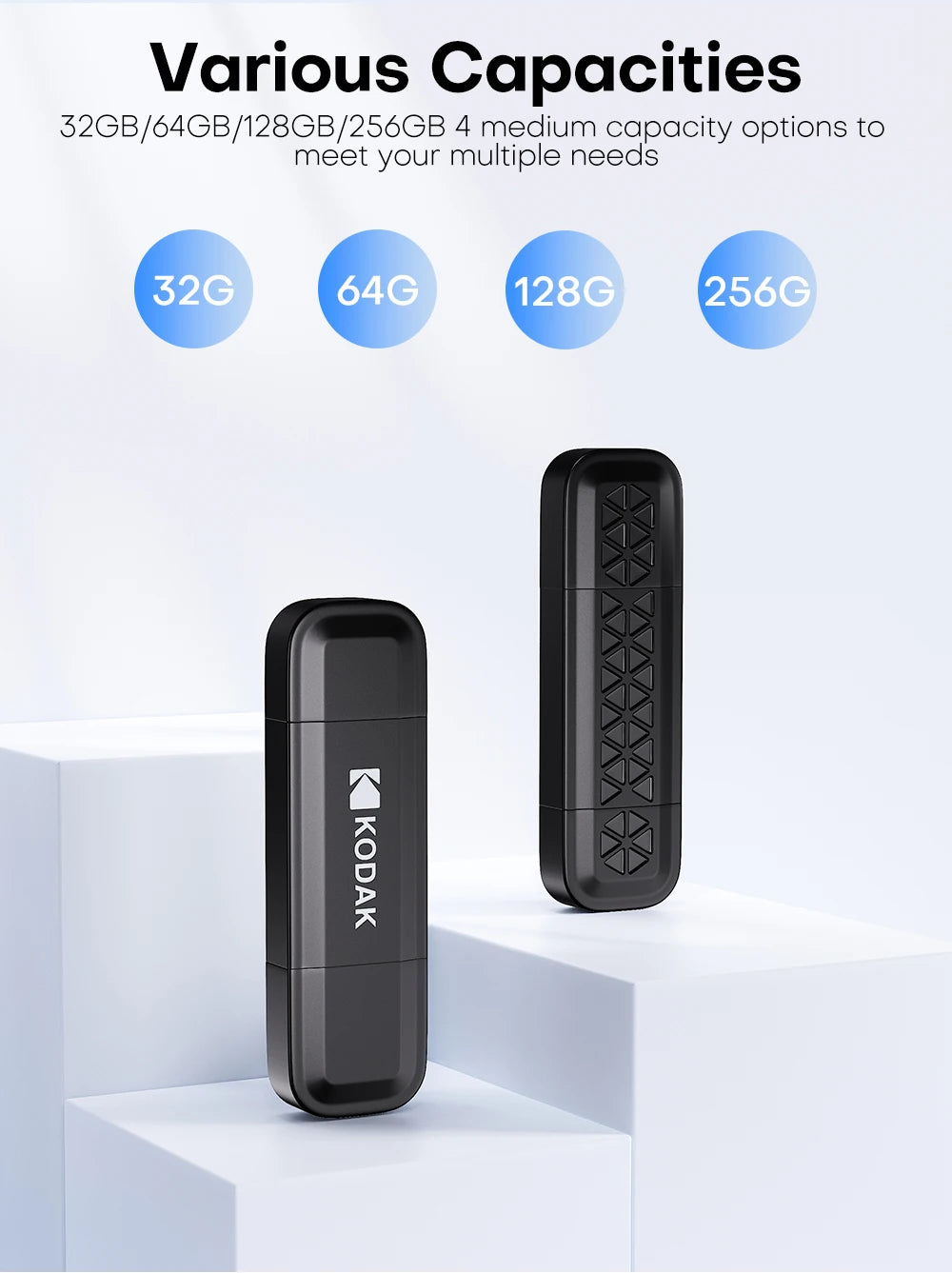 Kodak 2 IN 1 Type C USB Flash Drive OTG  USB 3.2 Pen Drive 128GB 64GB 32GB Pendrive Flash Drive