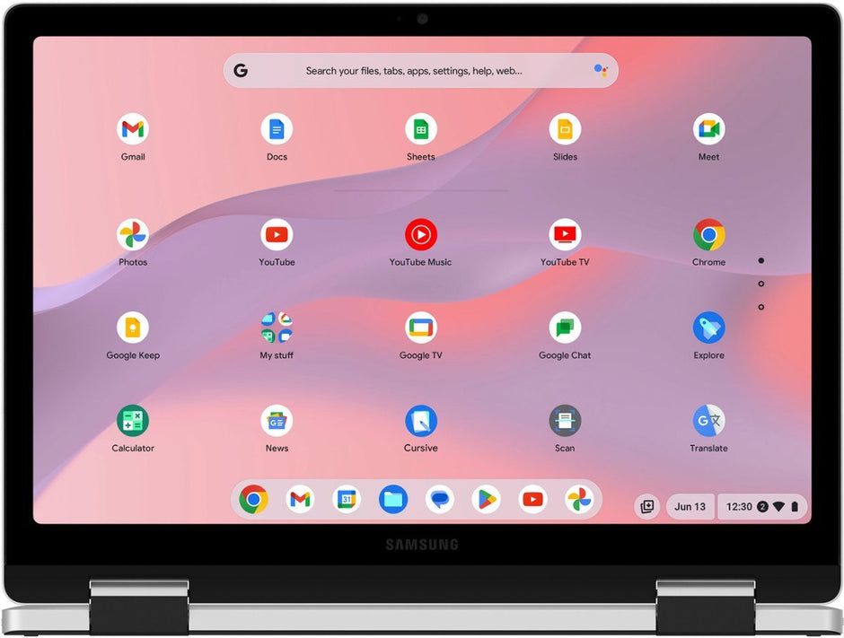 Samsung Galaxy XE520QEA Chromebook 2 360 12.4" LED 2-in-1 Touch Screen Laptop Celeron 4GB Memory 64GB EMMC Intel UHD Graphics Silver