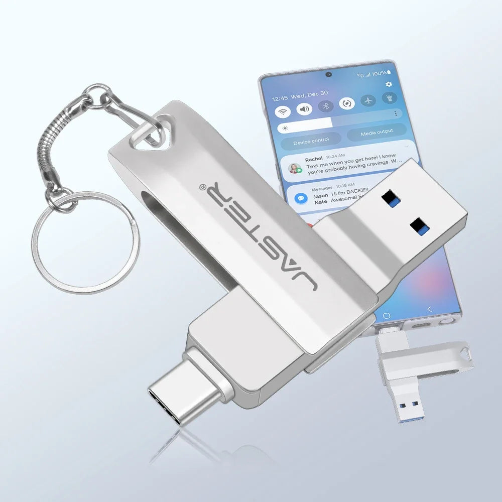USB-C Flash Pen Drive 256GB TYPE-C USB 3.0 Flash Drive 128GB OTG Metal Memory Stick 64GB USB3.0 Creative Gift Pendrive 32GB 16GB